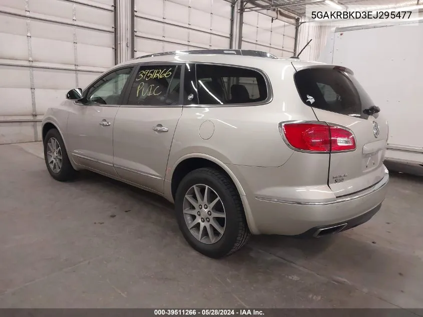 2014 Buick Enclave Leather VIN: 5GAKRBKD3EJ295477 Lot: 39511266