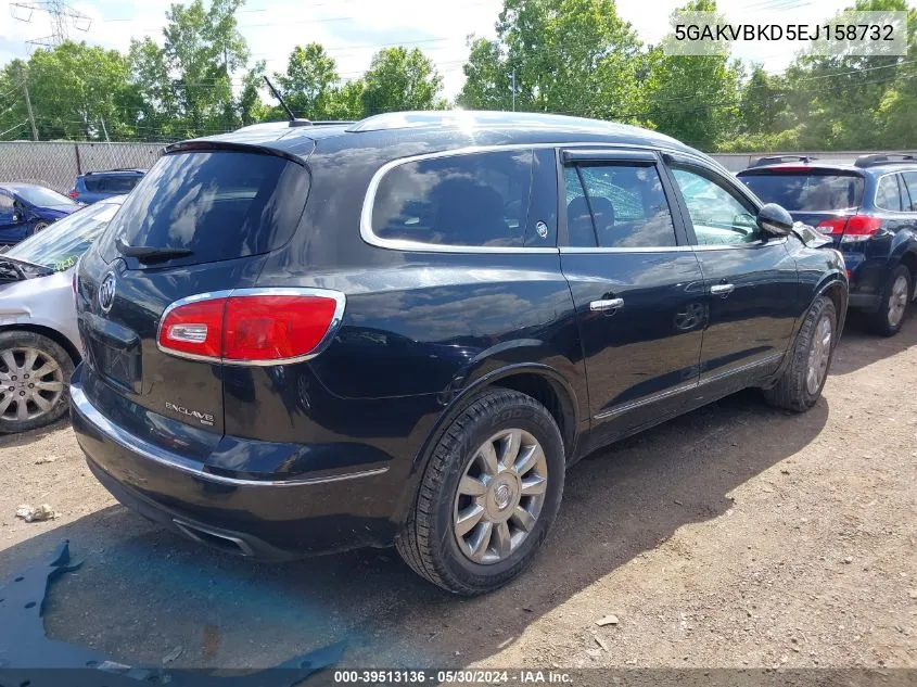 2014 Buick Enclave Leather VIN: 5GAKVBKD5EJ158732 Lot: 39513136