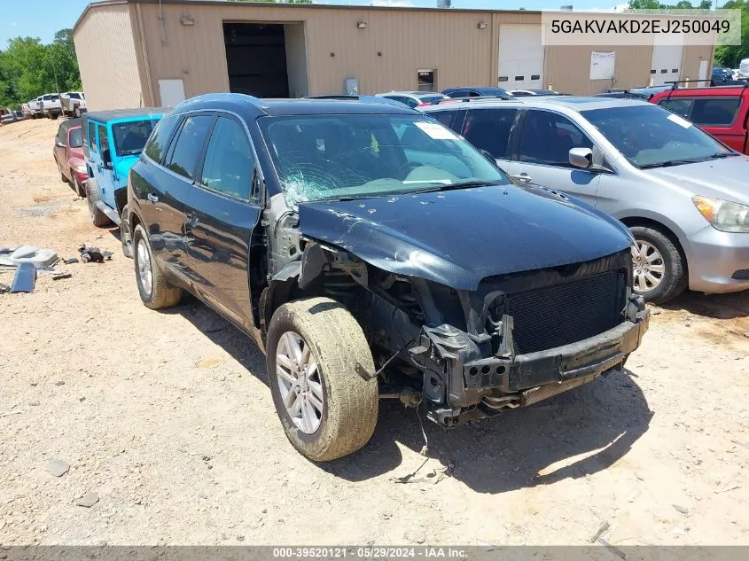 2014 Buick Enclave Convenience VIN: 5GAKVAKD2EJ250049 Lot: 39520121