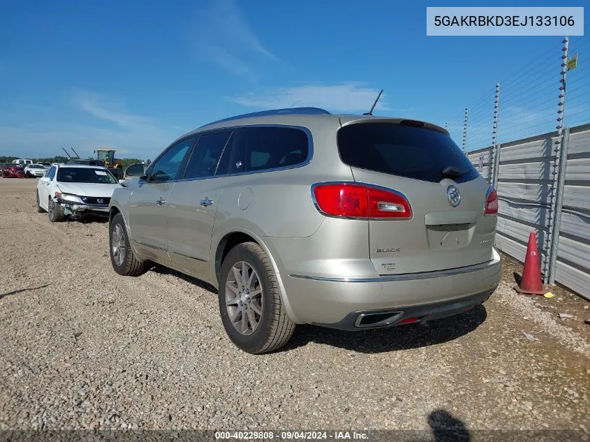 2014 Buick Enclave VIN: 5GAKRBKD3EJ133106 Lot: 40229808