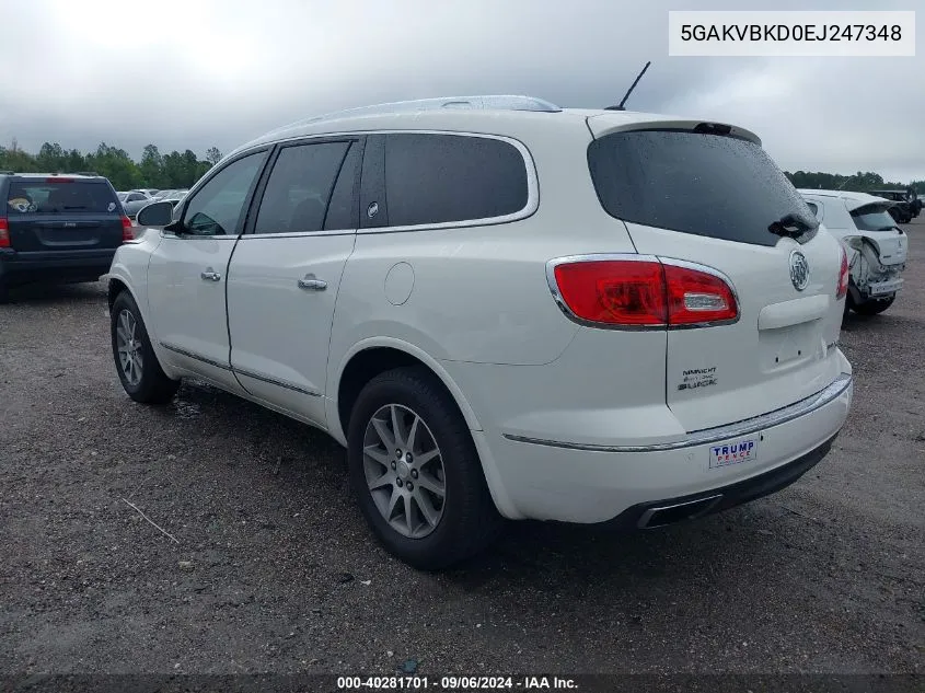 2014 Buick Enclave VIN: 5GAKVBKD0EJ247348 Lot: 40281701