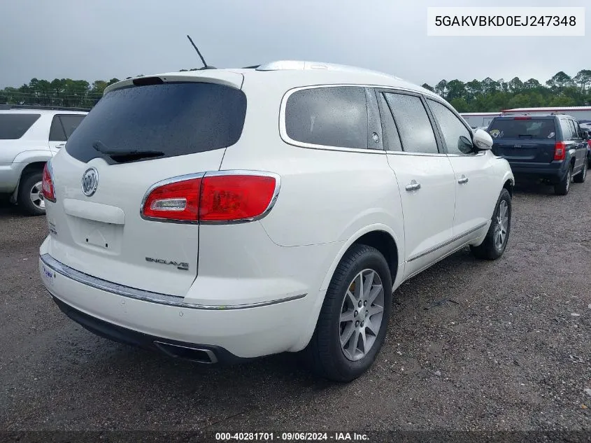 2014 Buick Enclave VIN: 5GAKVBKD0EJ247348 Lot: 40281701