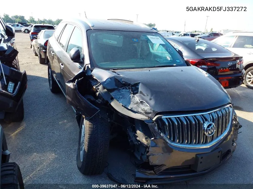 2015 Buick Enclave Convenience VIN: 5GAKRAKD5FJ337272 Lot: 39637047