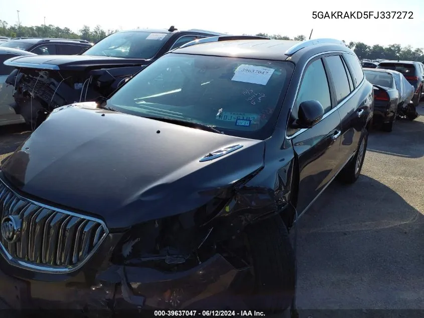 2015 Buick Enclave Convenience VIN: 5GAKRAKD5FJ337272 Lot: 39637047