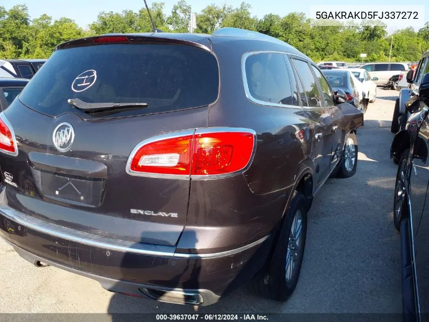 2015 Buick Enclave Convenience VIN: 5GAKRAKD5FJ337272 Lot: 39637047