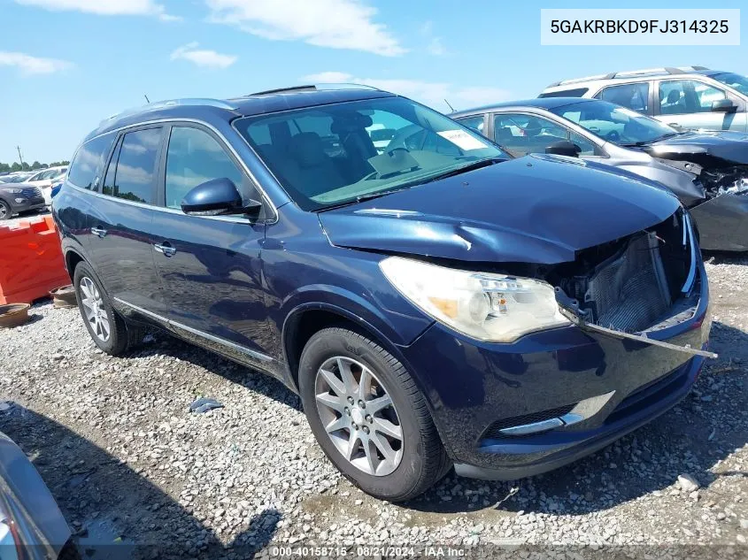 2015 Buick Enclave Leather VIN: 5GAKRBKD9FJ314325 Lot: 40158715