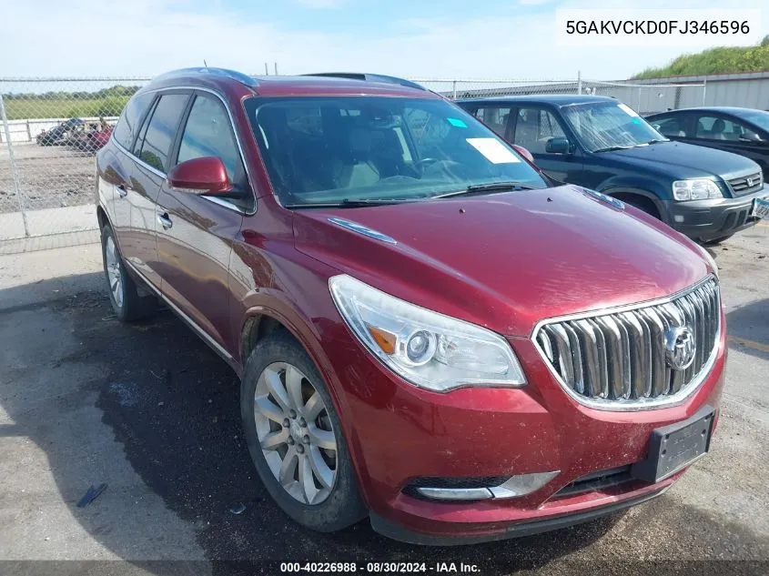 2015 Buick Enclave Premium VIN: 5GAKVCKD0FJ346596 Lot: 40226988