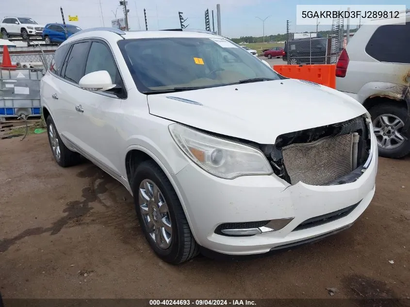 2015 Buick Enclave Leather VIN: 5GAKRBKD3FJ289812 Lot: 40244693