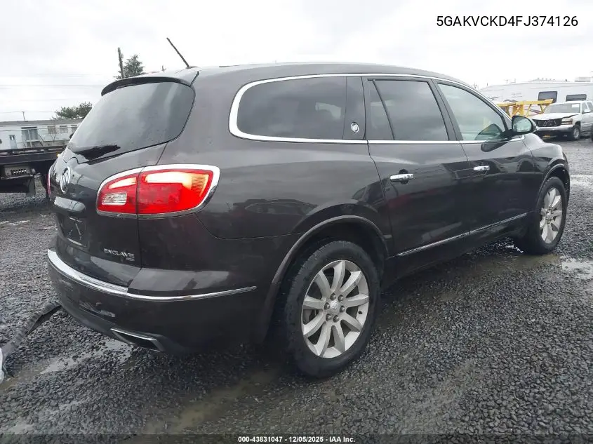 5GAKVCKD4FJ374126 2015 Buick Enclave Premium