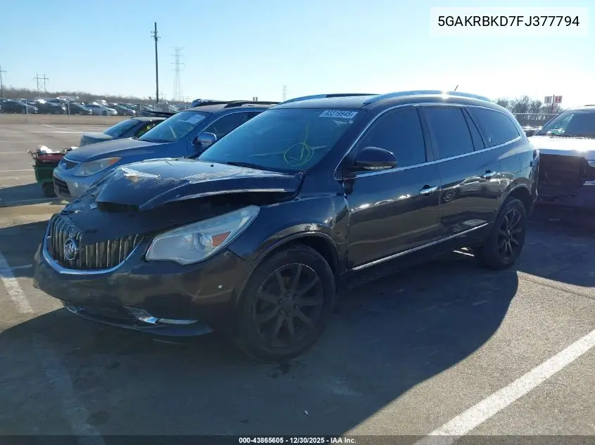5GAKRBKD7FJ377794 2015 Buick Enclave Leather