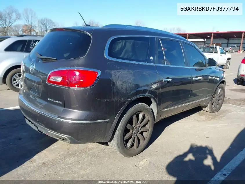 5GAKRBKD7FJ377794 2015 Buick Enclave Leather