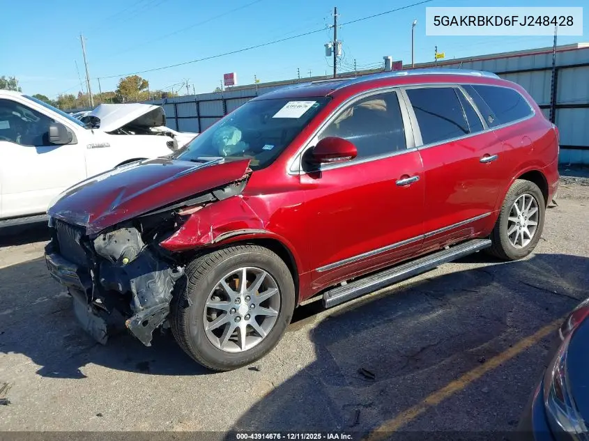 5GAKRBKD6FJ248428 2015 Buick Enclave Leather