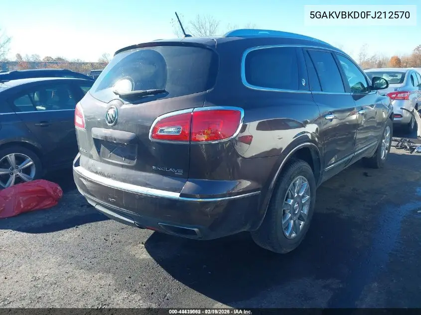 5GAKVBKD0FJ212570 2015 Buick Enclave Leather