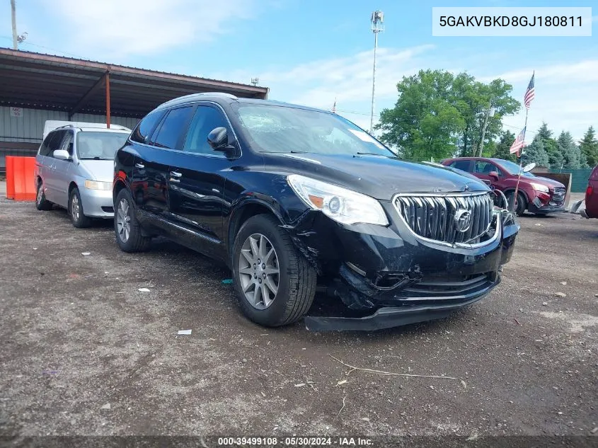 5GAKVBKD8GJ180811 2016 Buick Enclave Leather