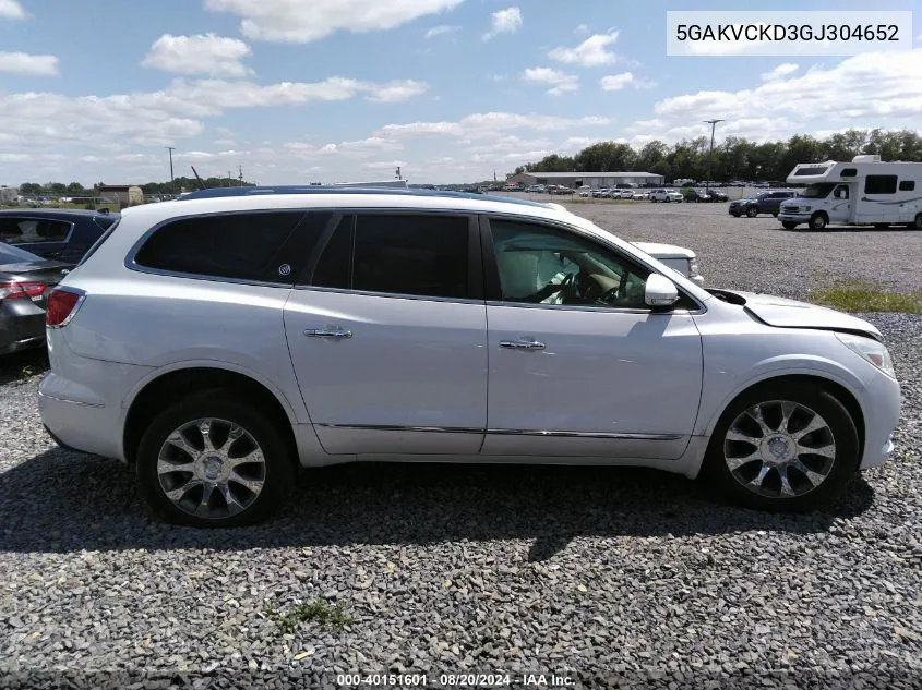 2016 Buick Enclave Premium VIN: 5GAKVCKD3GJ304652 Lot: 40151601