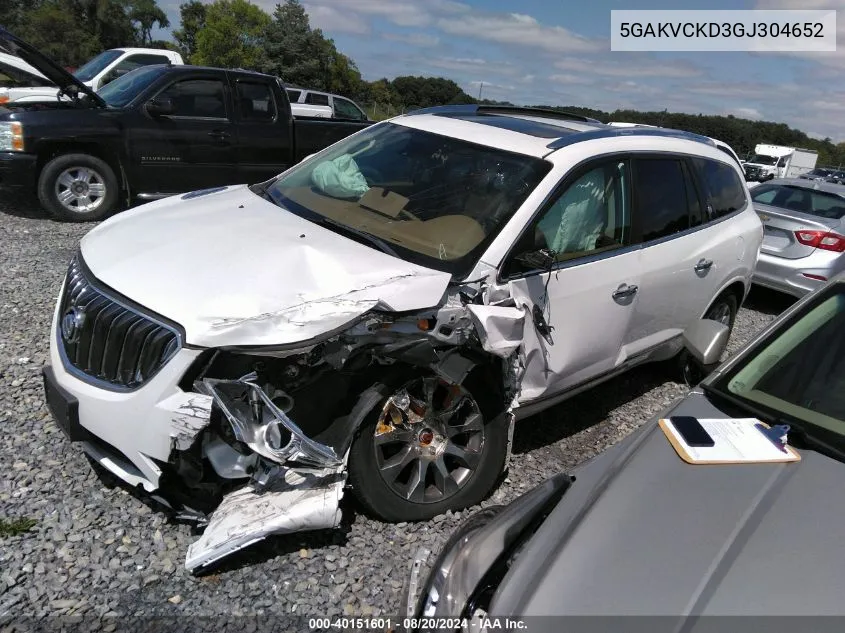 2016 Buick Enclave Premium VIN: 5GAKVCKD3GJ304652 Lot: 40151601