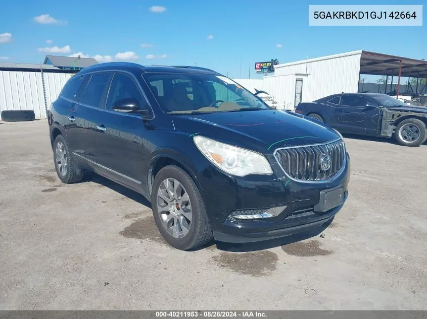 5GAKRBKD1GJ142664 2016 Buick Enclave Leather