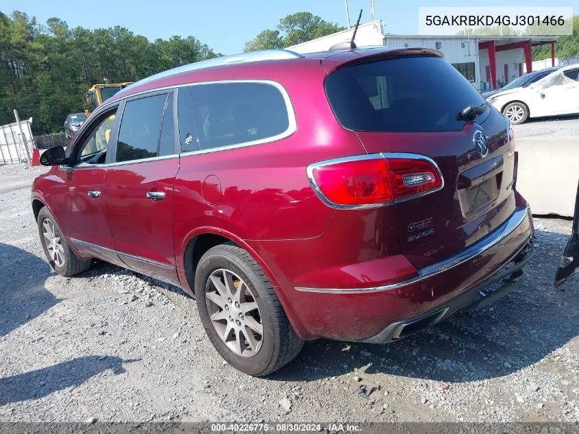 5GAKRBKD4GJ301466 2016 Buick Enclave Leather