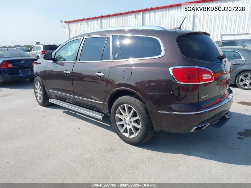 2016 Buick Enclave Leather VIN: 5GAKVBKD6GJ207228 Lot: 40297788