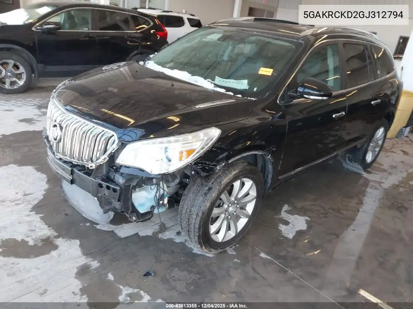 5GAKRCKD2GJ312794 2016 Buick Enclave Premium