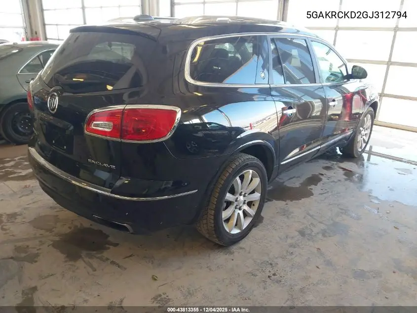5GAKRCKD2GJ312794 2016 Buick Enclave Premium