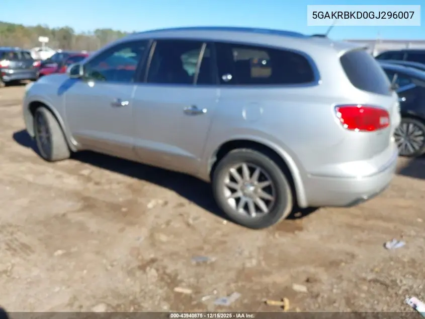 5GAKRBKD0GJ296007 2016 Buick Enclave Leather