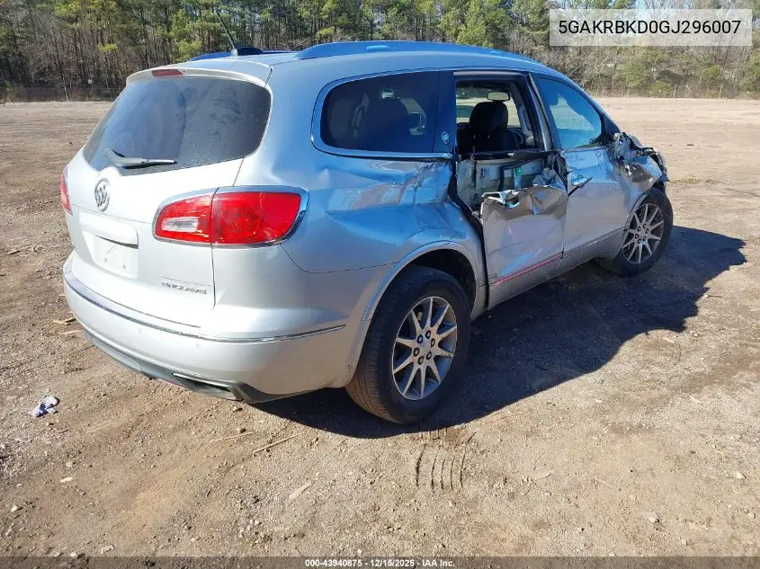 5GAKRBKD0GJ296007 2016 Buick Enclave Leather