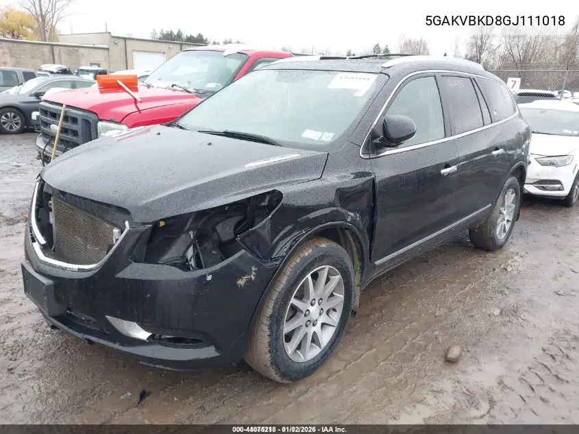 5GAKVBKD8GJ111018 2016 Buick Enclave Leather