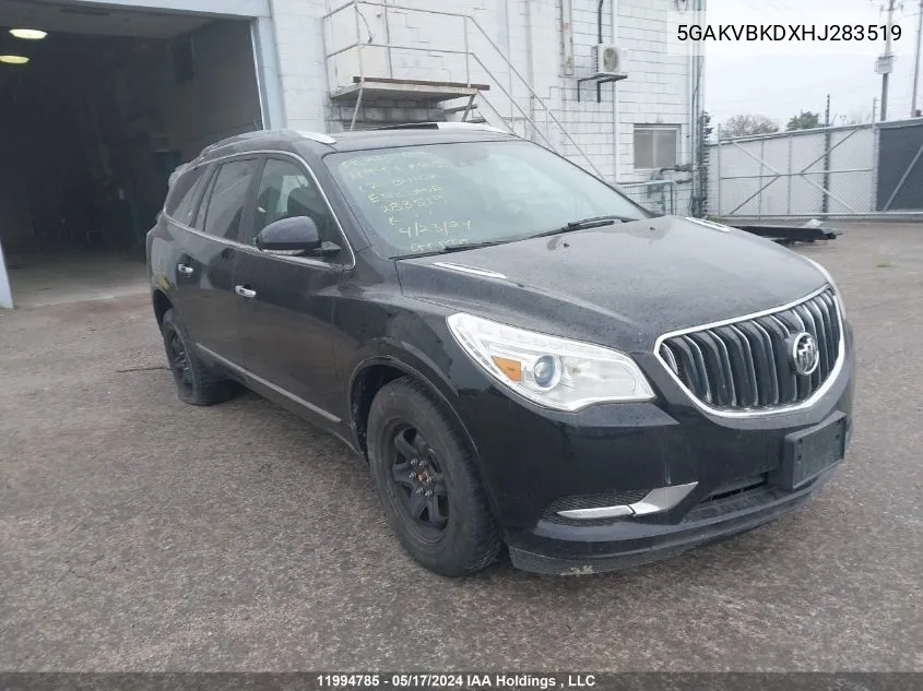 5GAKVBKDXHJ283519 2017 Buick Enclave