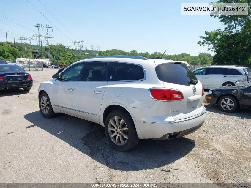 2017 Buick Enclave Premium VIN: 5GAKVCKD1HJ326442 Lot: 39493749