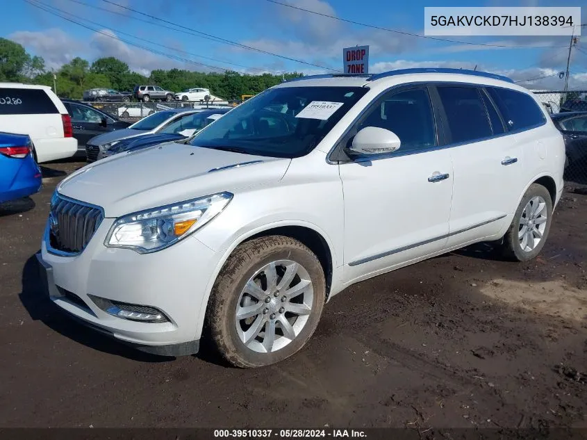 2017 Buick Enclave Premium VIN: 5GAKVCKD7HJ138394 Lot: 39510337