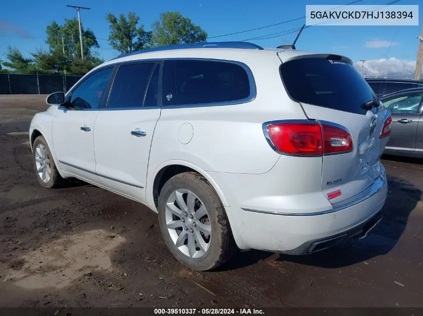 2017 Buick Enclave Premium VIN: 5GAKVCKD7HJ138394 Lot: 39510337