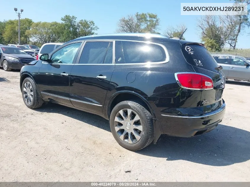 5GAKVCKDXHJ289231 2017 Buick Enclave Premium