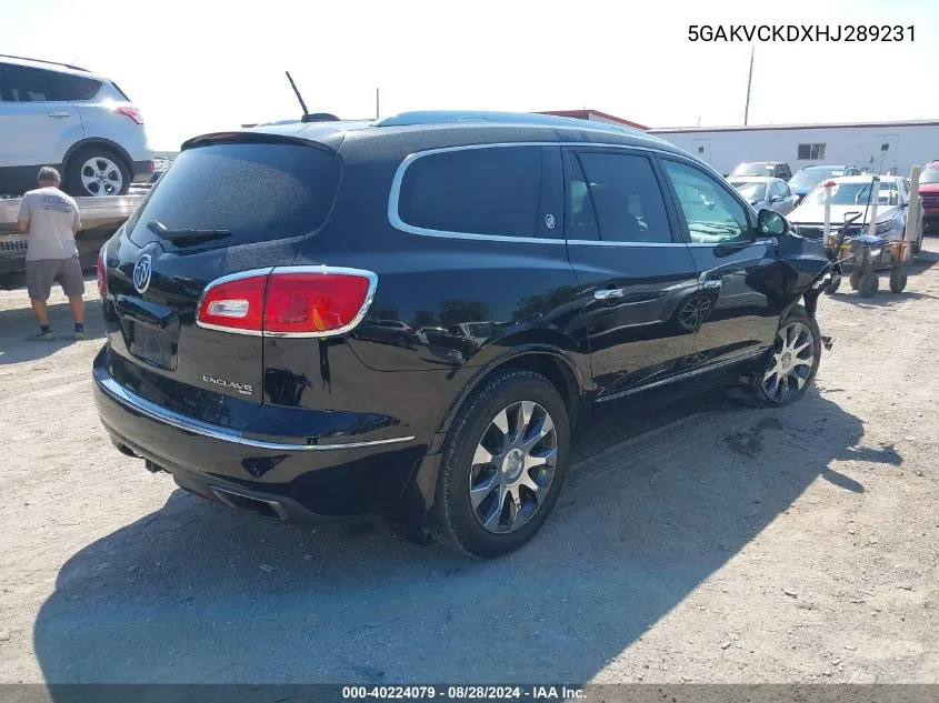 2017 Buick Enclave Premium VIN: 5GAKVCKDXHJ289231 Lot: 40224079