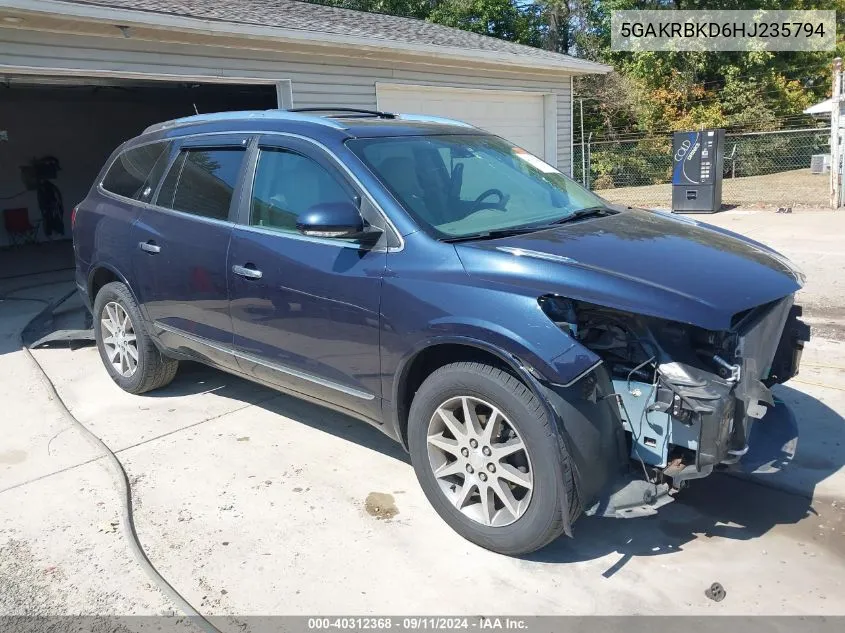 5GAKRBKD6HJ235794 2017 Buick Enclave Leather