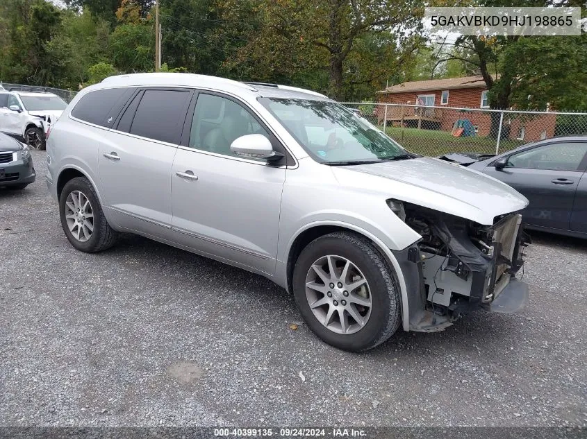 2017 Buick Enclave Leather VIN: 5GAKVBKD9HJ198865 Lot: 40399135