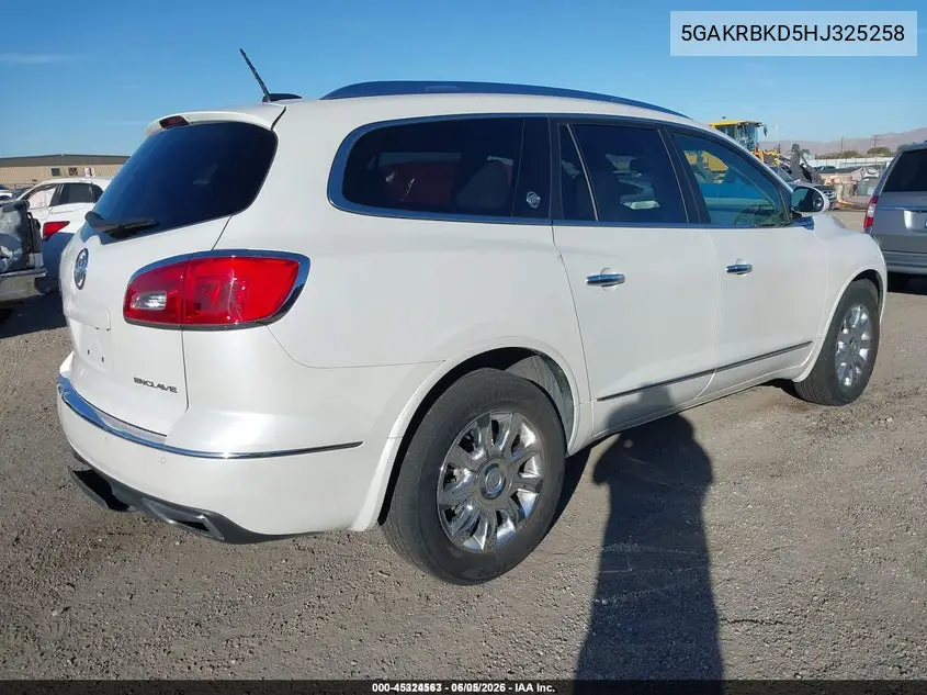 5GAKRBKD5HJ325258 2017 Buick Enclave Leather