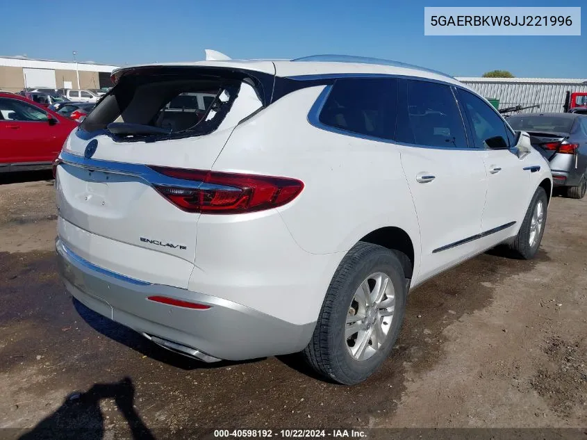 2018 Buick Enclave Essence VIN: 5GAERBKW8JJ221996 Lot: 40598192