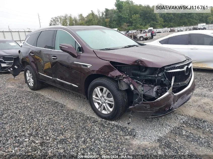 2019 Buick Enclave Awd Essence VIN: 5GAEVAKW5KJ116761 Lot: 40290837