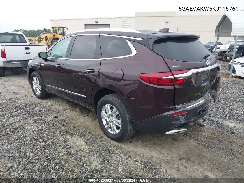 2019 Buick Enclave Awd Essence VIN: 5GAEVAKW5KJ116761 Lot: 40290837