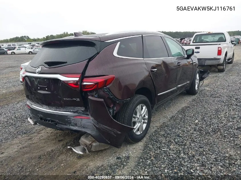 2019 Buick Enclave Awd Essence VIN: 5GAEVAKW5KJ116761 Lot: 40290837