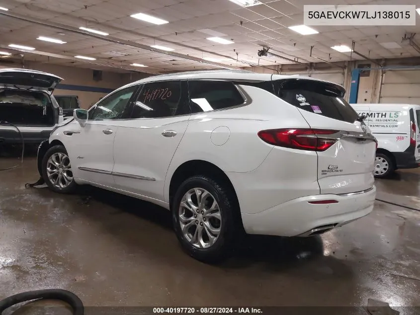 2020 Buick Enclave Awd Avenir VIN: 5GAEVCKW7LJ138015 Lot: 40197720