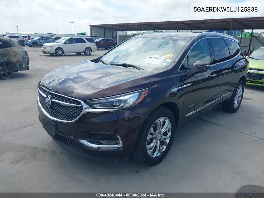 2020 Buick Enclave Fwd Avenir VIN: 5GAERDKW5LJ125838 Lot: 40240444