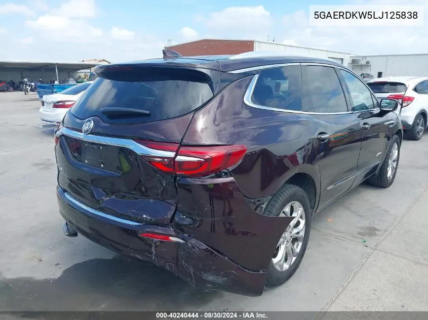 2020 Buick Enclave Fwd Avenir VIN: 5GAERDKW5LJ125838 Lot: 40240444