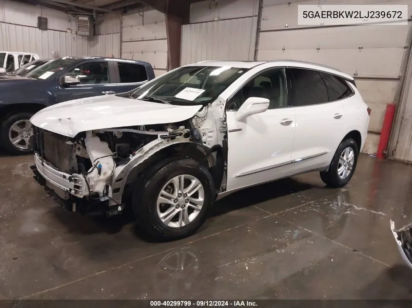 2020 Buick Enclave Fwd Essence VIN: 5GAERBKW2LJ239672 Lot: 40299799