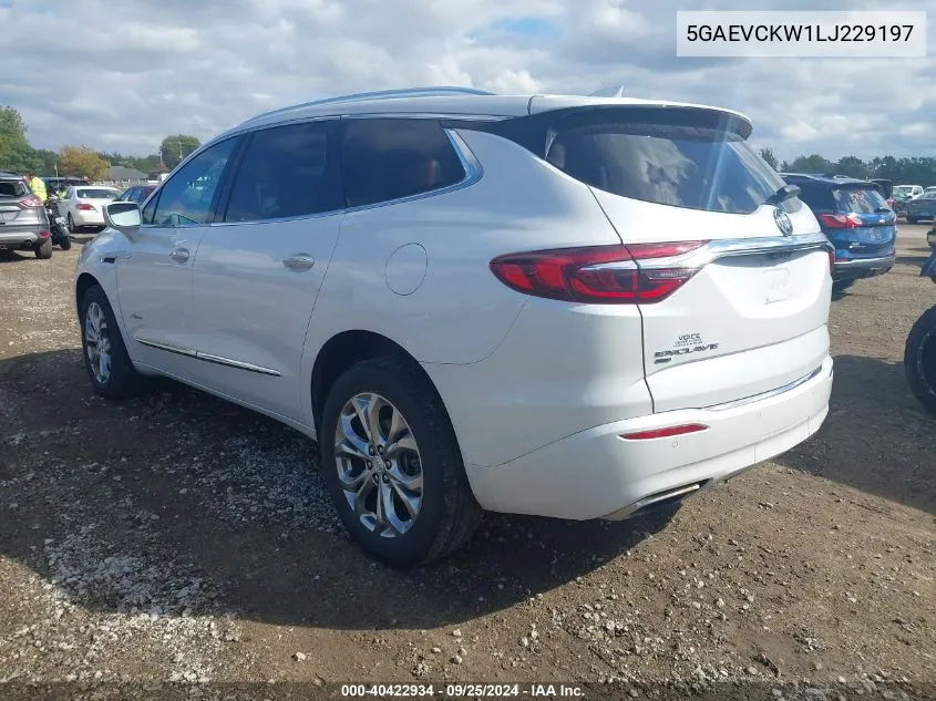 5GAEVCKW1LJ229197 2020 Buick Enclave Awd Avenir