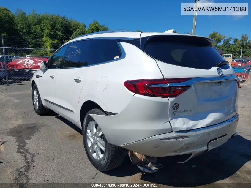 2021 Buick Enclave Awd Essence VIN: 5GAEVAKW5MJ141288 Lot: 40314396