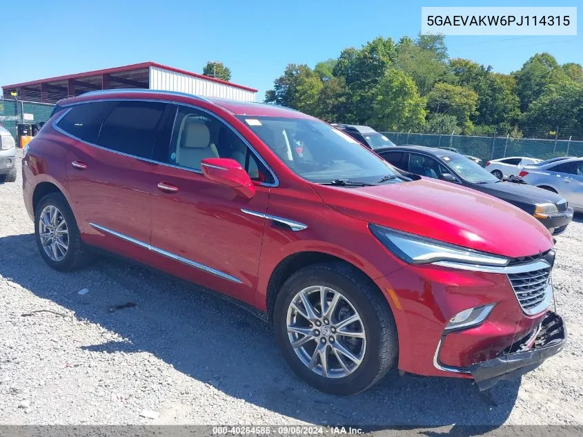 2023 Buick Enclave Essence Awd VIN: 5GAEVAKW6PJ114315 Lot: 40264585