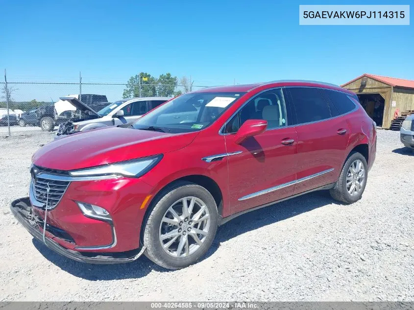 2023 Buick Enclave Essence Awd VIN: 5GAEVAKW6PJ114315 Lot: 40264585