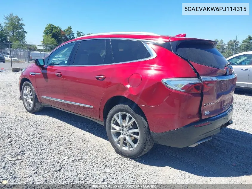 2023 Buick Enclave Essence Awd VIN: 5GAEVAKW6PJ114315 Lot: 40264585